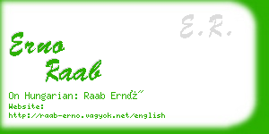 erno raab business card